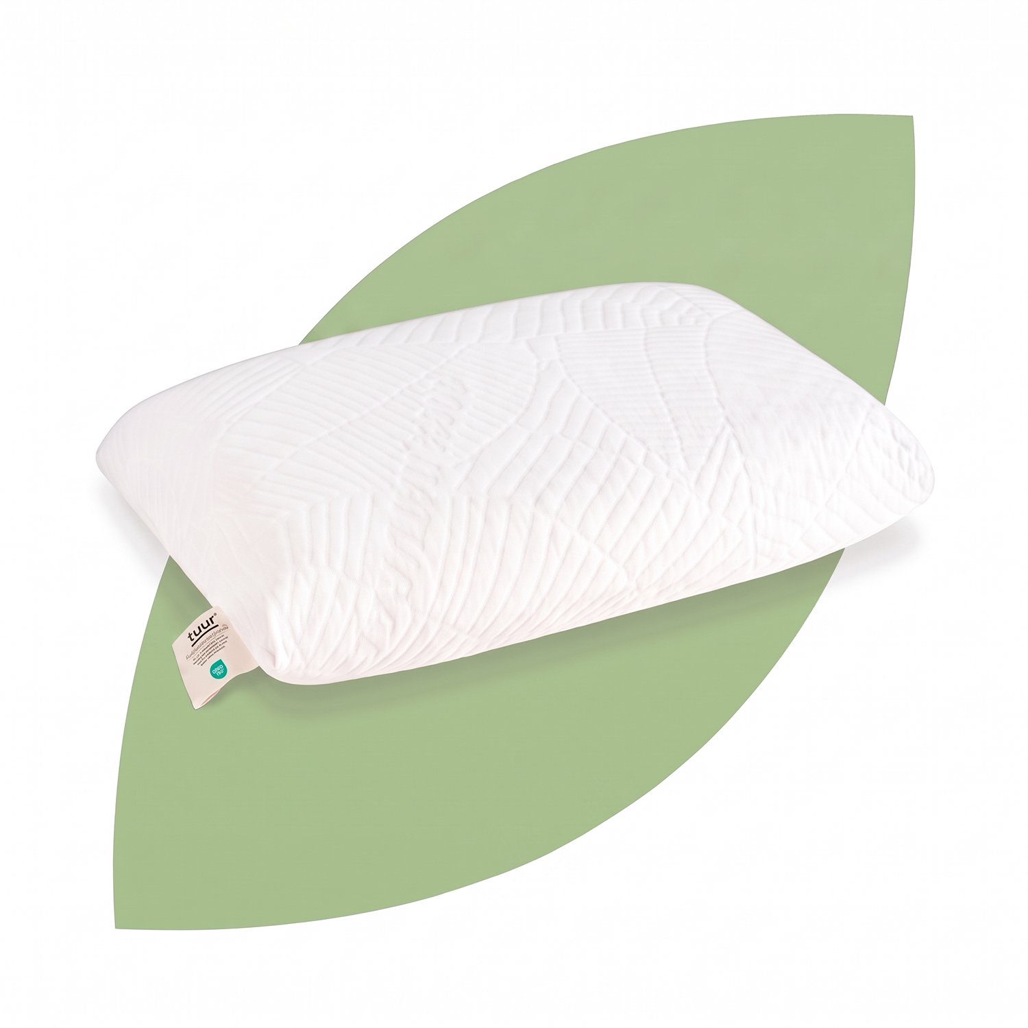 Tuur.shop Tuur® Ergonomisch Hoofdkussen 60x70x15 cm - 100% Natuurlatex - Zacht Wit