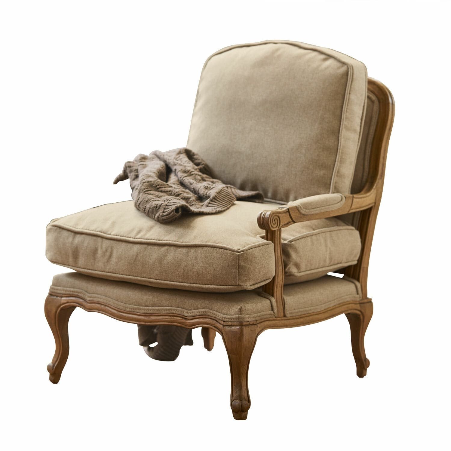 Loberon Kinderfauteuil Orlianne crème/bruin
