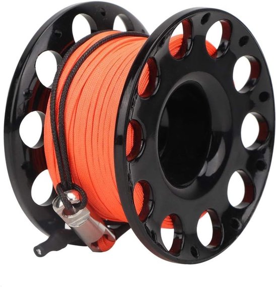 Lichte Plastic Mini Finger Reel met Dubbele Karabiner en 30m Lijn voor Duiken en Snorkelen — afbeelding 5