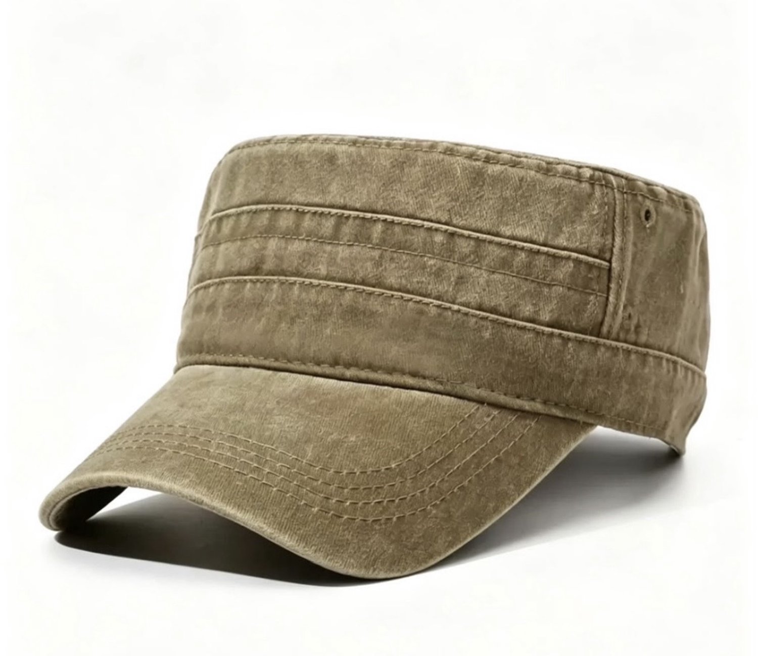 Zeemanspet - zeemans pet - kaki pet - Army pet - militaire pet - leger pet - washed cap kaki - groene pet - pet - hoed - vintage pet - vintage cap - vintage - fisherman cap - baseball cap - flatcap