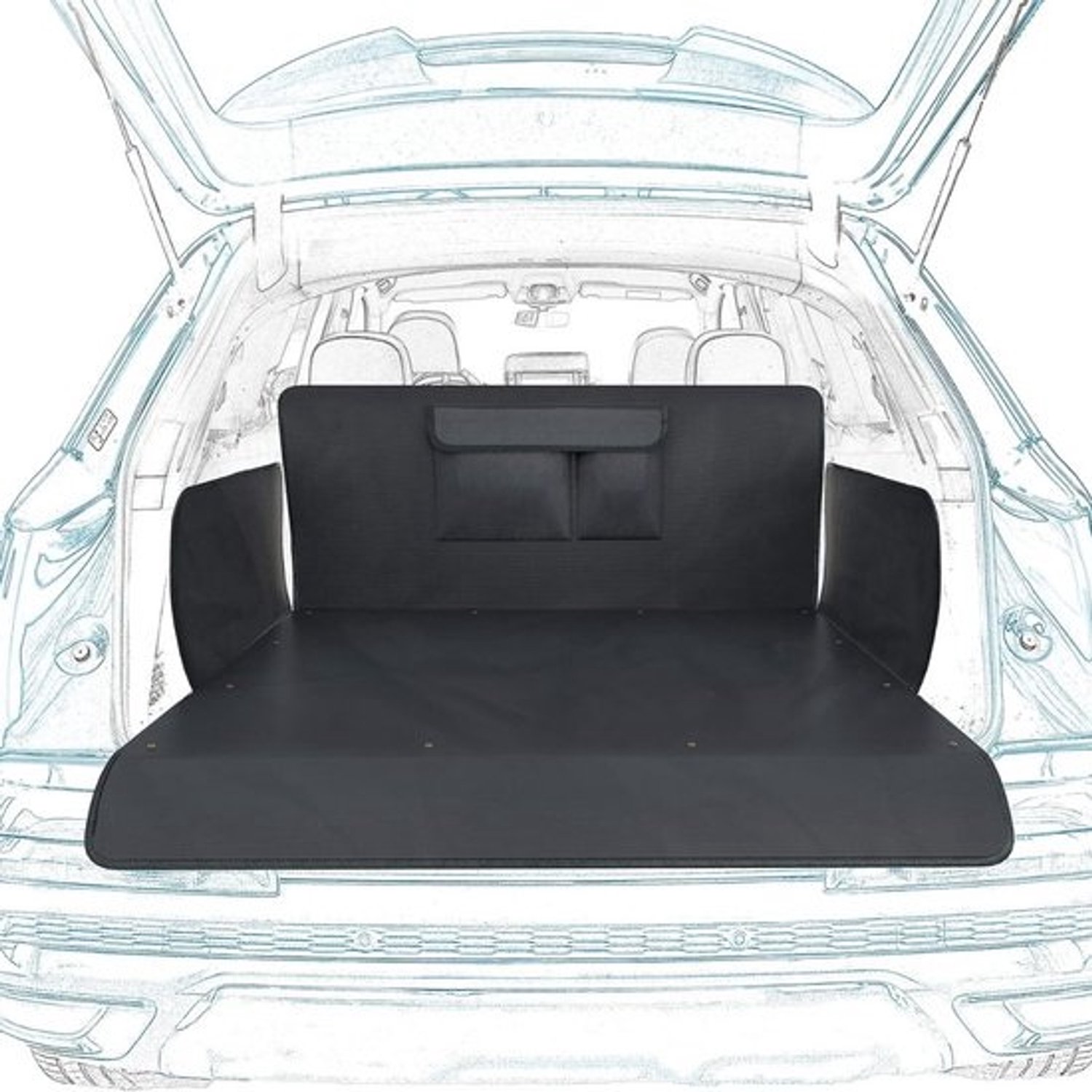 White-label® Hondendeken voor auto en kofferbak - Autodeken hond - Beschermhoes auto - Zwart