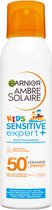 Garnier Ambre Solaire Kids Sensitive Expert+ Hypoallergene Zonbeschermende Mist SPF50+ - voor de Gevoelige Huid met Ceramide Protect - 150 ML