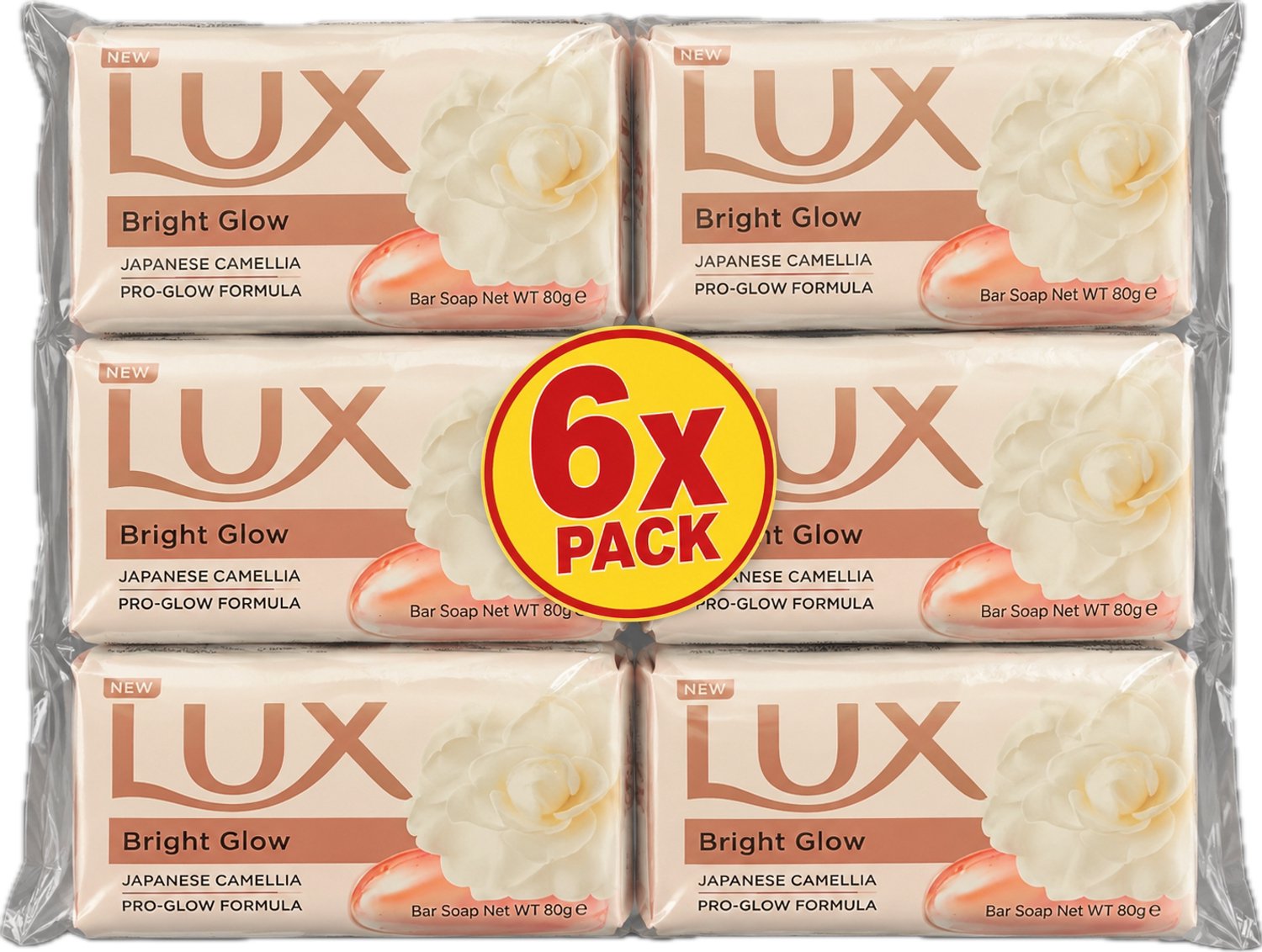 Lux Zeep - Bright Glow - Japanese Camellia - Pro-Glow Formule - Voordeelverpakking 6 stuks