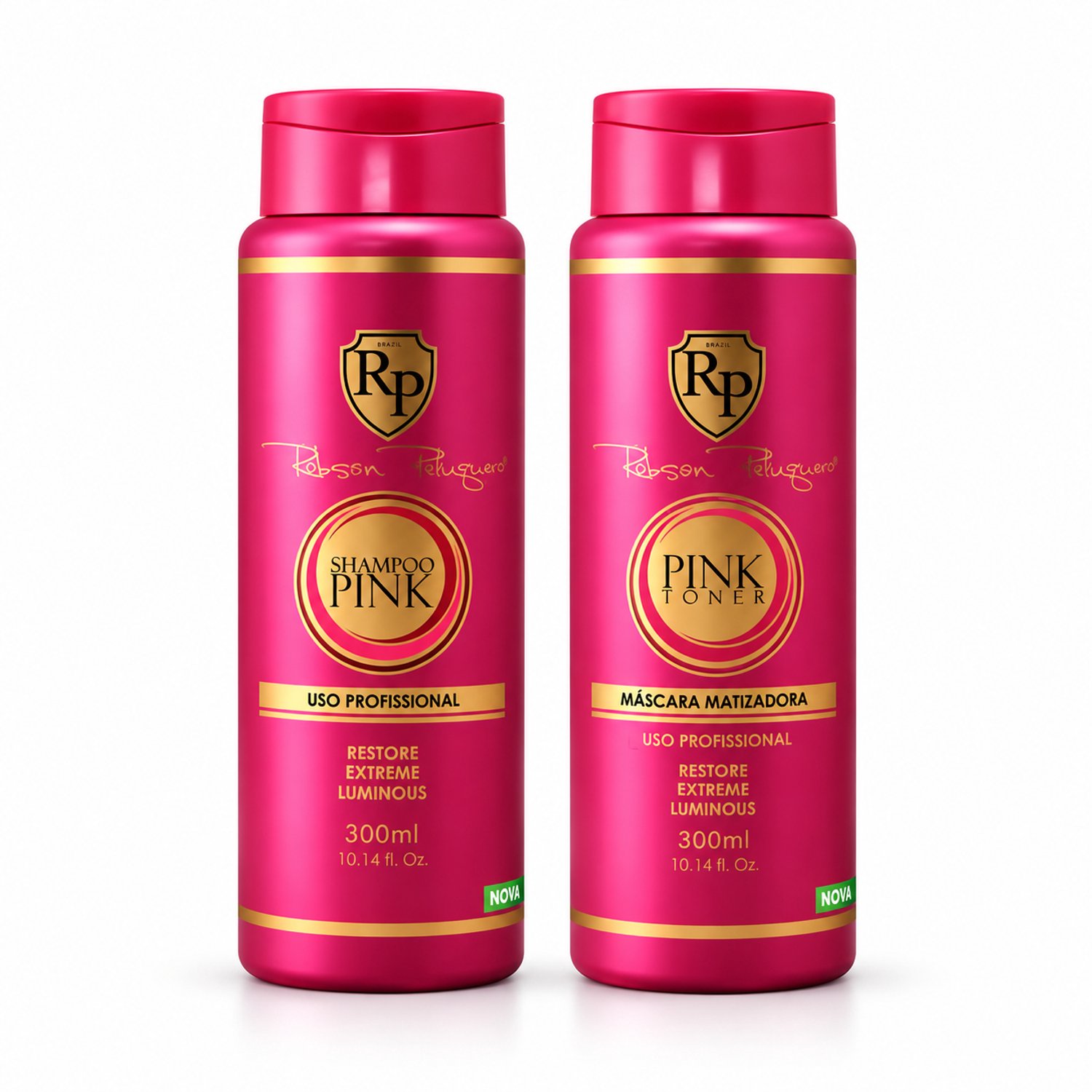 Robson Peluquero Pink Home Care Kit 2 x 300 ml – Shampoo + Pink Toner