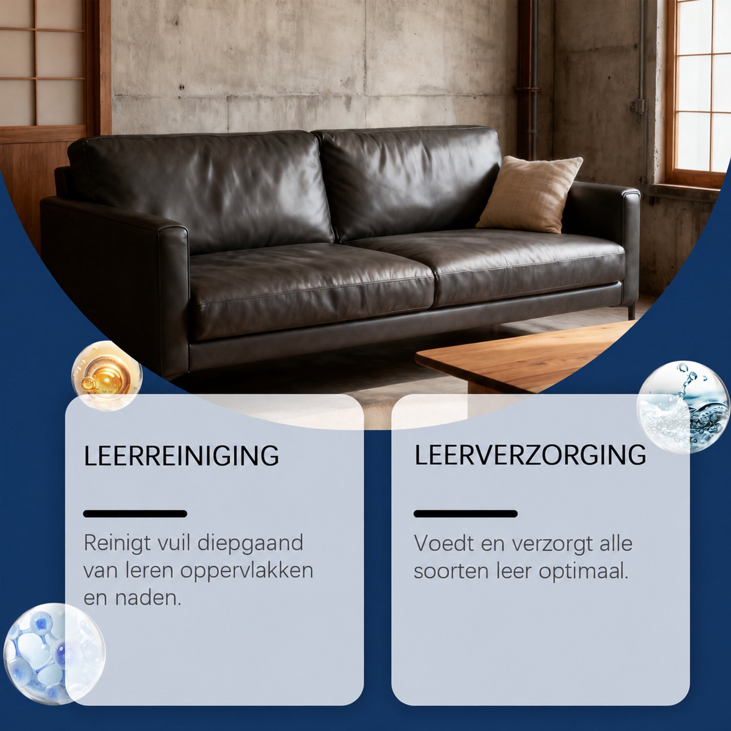 Homonth Leer Onderhoud Set 200 ml – Leerreiniger & Leerverzorging Conditioner – Leather Care Kit met Borstel, Spons & Microvezeldoek – Voor Leer & Kunstleer – Auto, Bank, Meubels, Schoenen en Tassen – foto 6