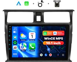 Boscer 2 Din Autoradio met Draadloos Apple CarPlay & Android Auto - Geschikt voor Suzuki Swift (2005-2010) - 10 Inch IPS Scherm - Bluetooth, Handsfree Bellen & FM Radio - Achteruitrijcamera & Microfoon