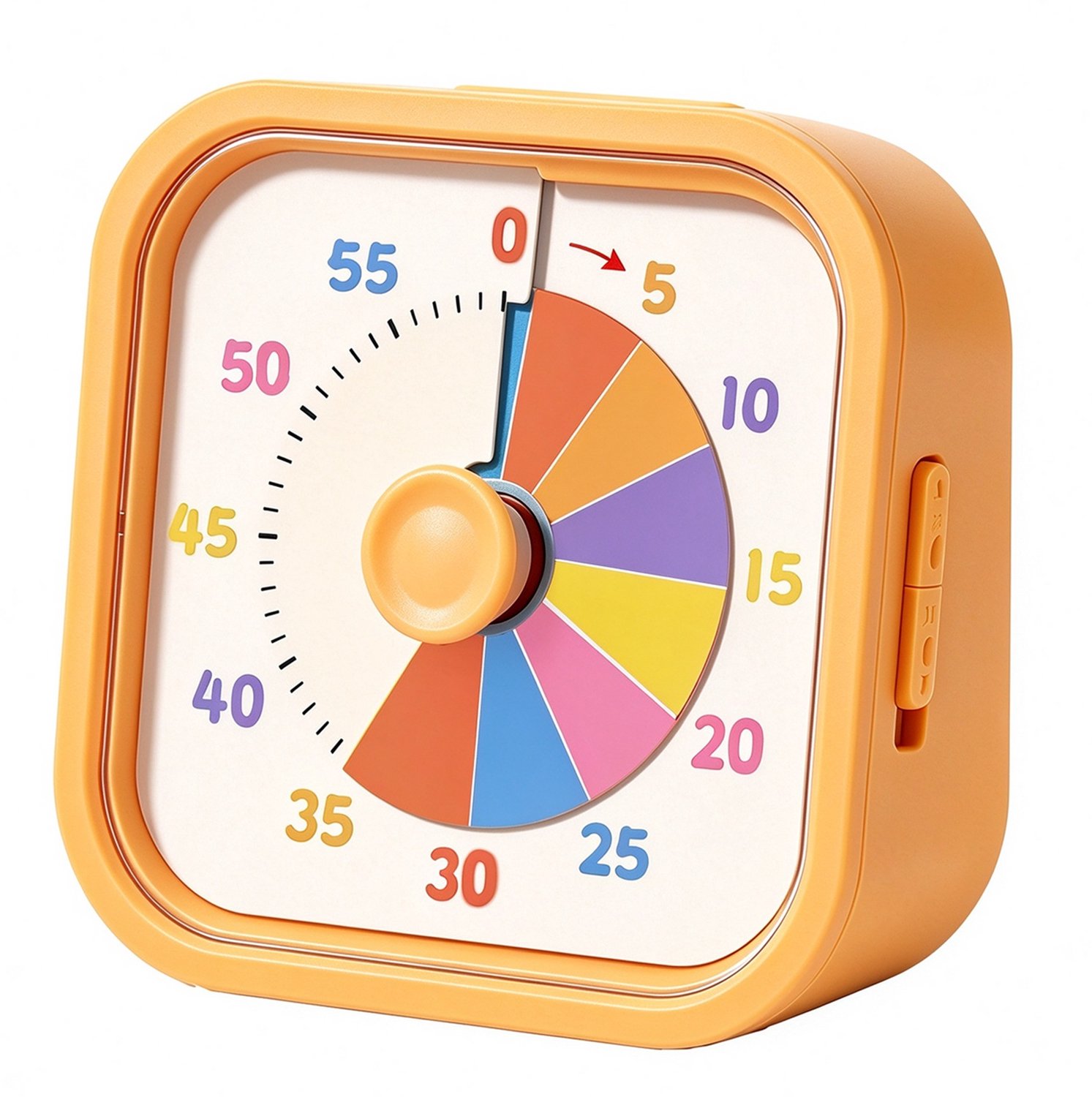 Timer - Kookwekker - Timer voor kinderen - Visuele Timer - Countdown - Leerklok timer - Mini timer - 60 Minuten Aftellen - Kunststof Constructie - Voor Thuis - Keuken - Kantoor