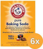 Baking Soda 6-pack Arm & Hammer - Baksoda - Poeder schoonmaken - Schoonmaaksoda - Voordeelverpakking - Natriumbicarbonaat - Bicarbonaat - Bicarbonate - Zuiveringszout - Bakpoeder - Baking Powder