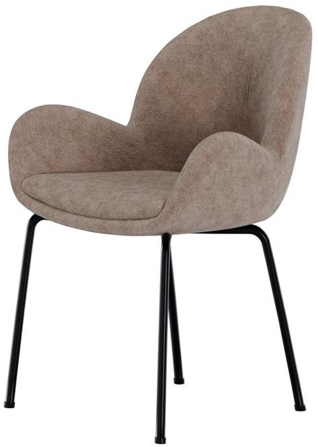 Svea Monte eetkamerstoelen velvet - zwart/bruin