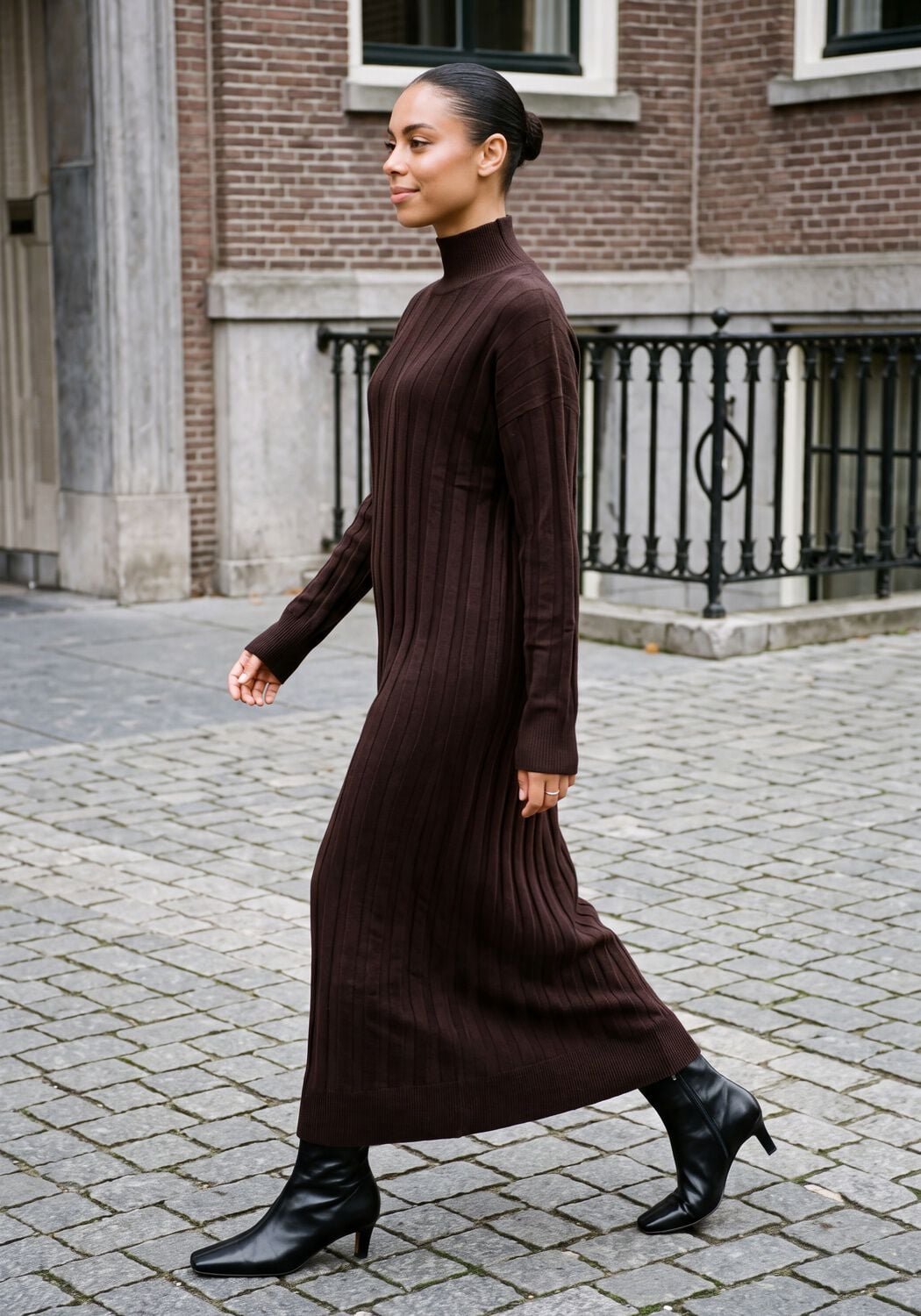 INWEAR Tessiw Kellsie Dress Dames - Jurk - Bruin - Maat XS