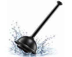 Boncy® WC Ontstopper - Gootsteen & Afvoer Plopper - Gootsteenontstopper & Rioolontstopper - Plunger met Steel en Zuignap voor Toilet, Douche, Bad & Badkamer