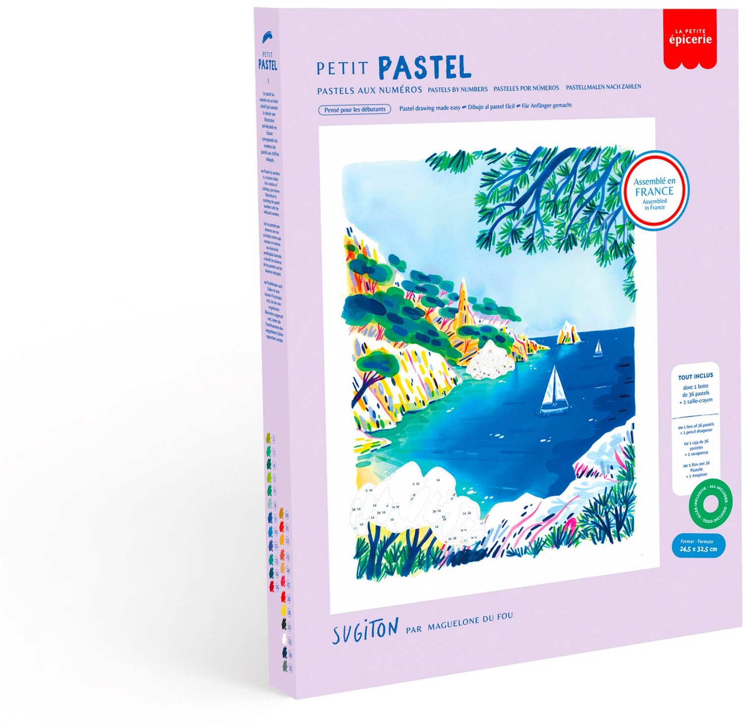 La Petite Épicerie Petit Pastel SUGITON – Schilderen op Nummer met 36 Pastels, Creatieve Hobbyset