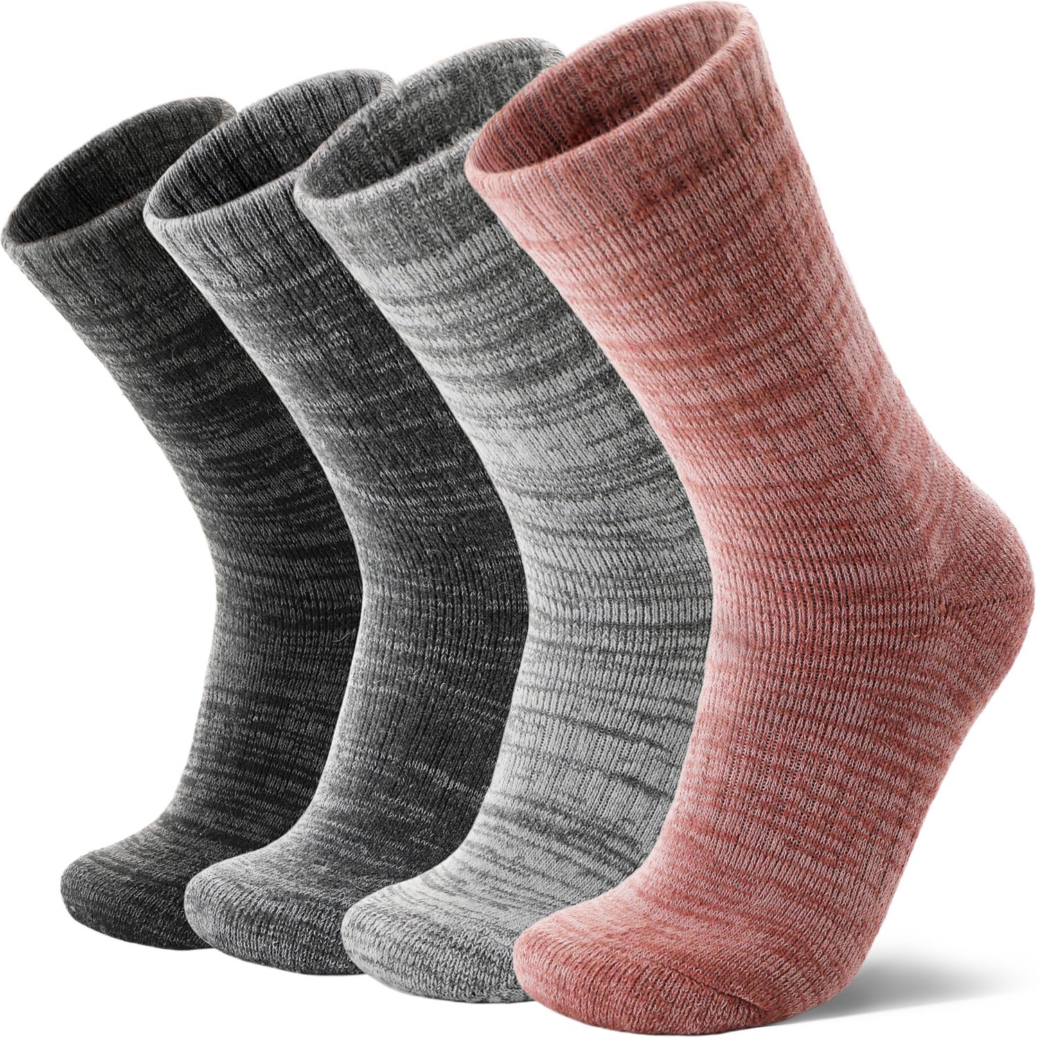 Merino Wollen Wandelsokken 4 Paar - Extra Dik en Warm - Thermische Wintersokken - Zacht en Comfortabel - Met Demping - Voor Heren en Dames
