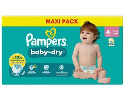 Pampers - Baby Dry - Maat 4 - Mega Pack - 108 luiers - 9/14 KG