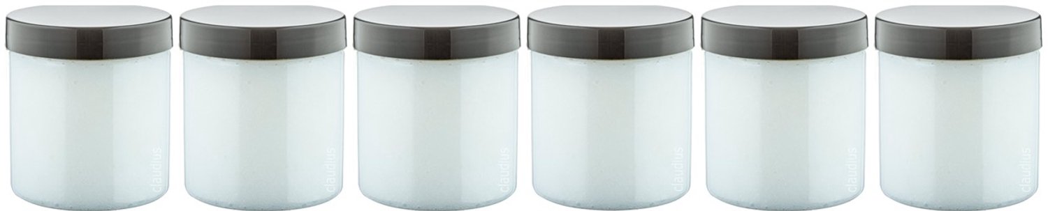 Claudius Luxe Verzorgende Bodyscrub-Gel Touch of Tropical - 400 gram - Pot met zwarte deksel - set van 6 stuks - Hydraterende Lichaamsscrub - Body Scrub