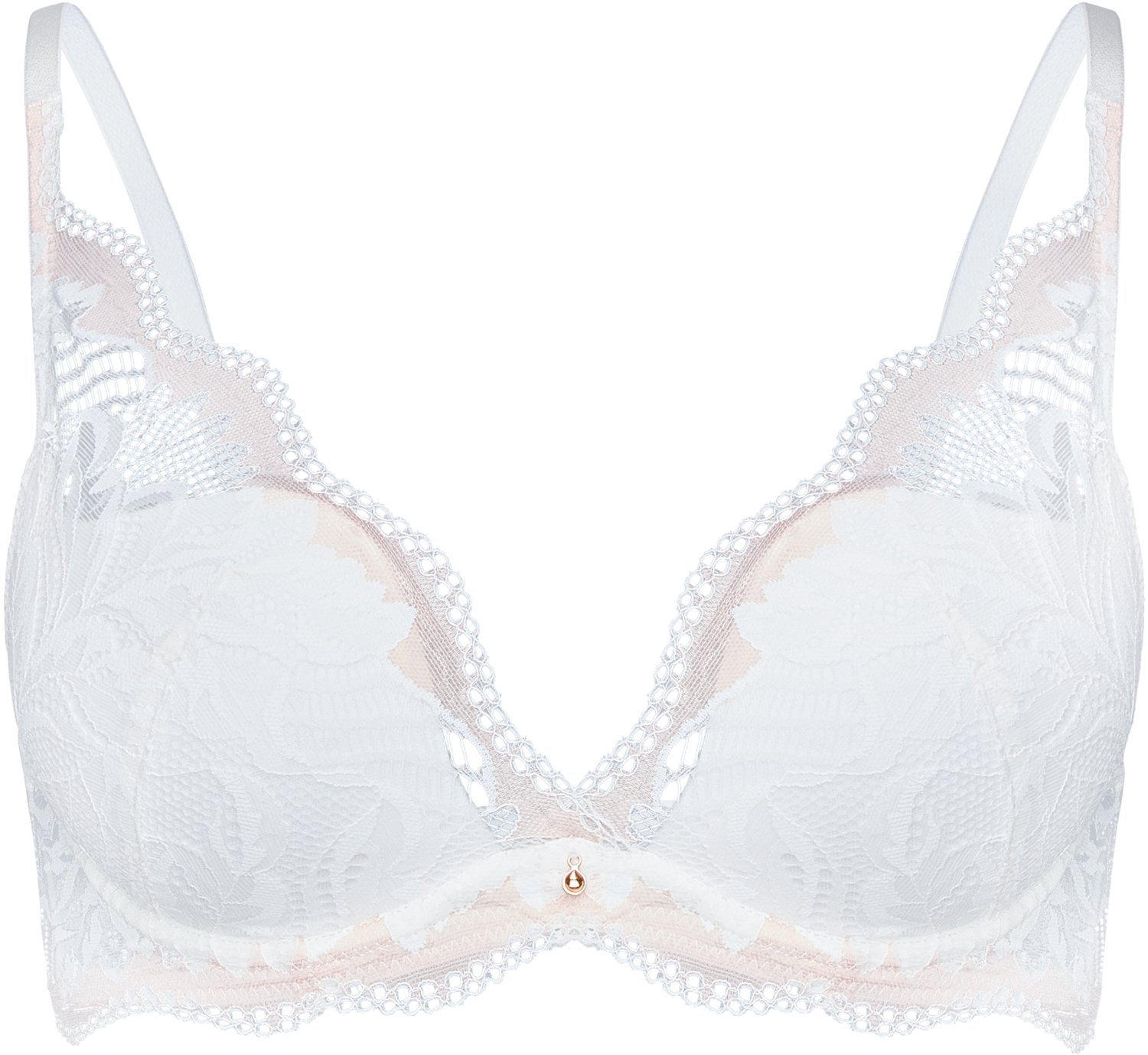 ESOTIQ Kavi - Push-upbeha - Crème - 80C - Bloemenkant