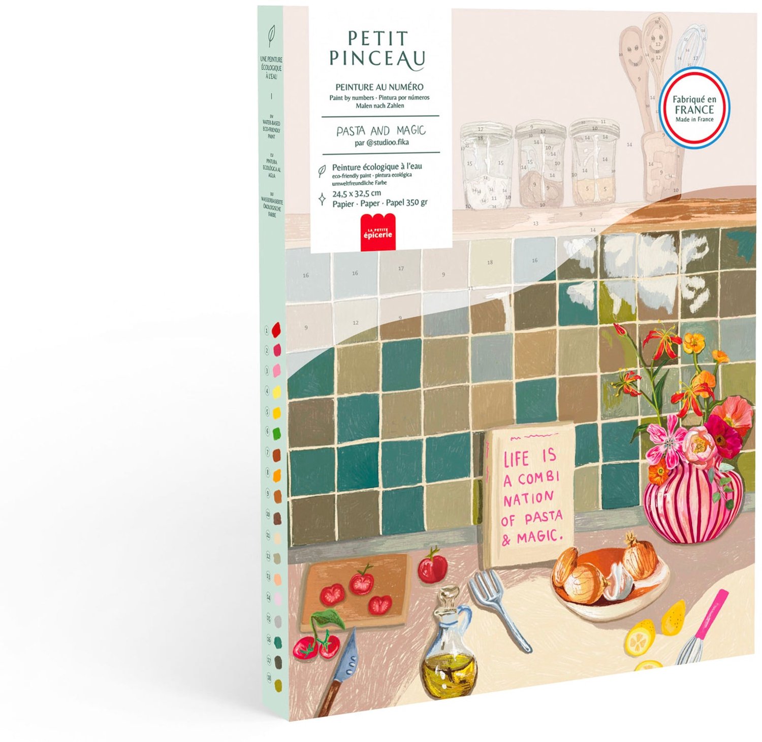 La Petite Épicerie Petit Pinceau Pasta & Magic – Schilderen op Nummer, DIY Schilderpakket en Creatieve Hobbyset
