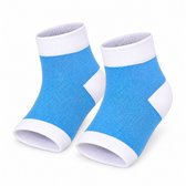 Professor Q Hielbeschermers met Gelpad - Blauw-Wit - Open Tenen - One Size - 1 Paar (2 Stuks)