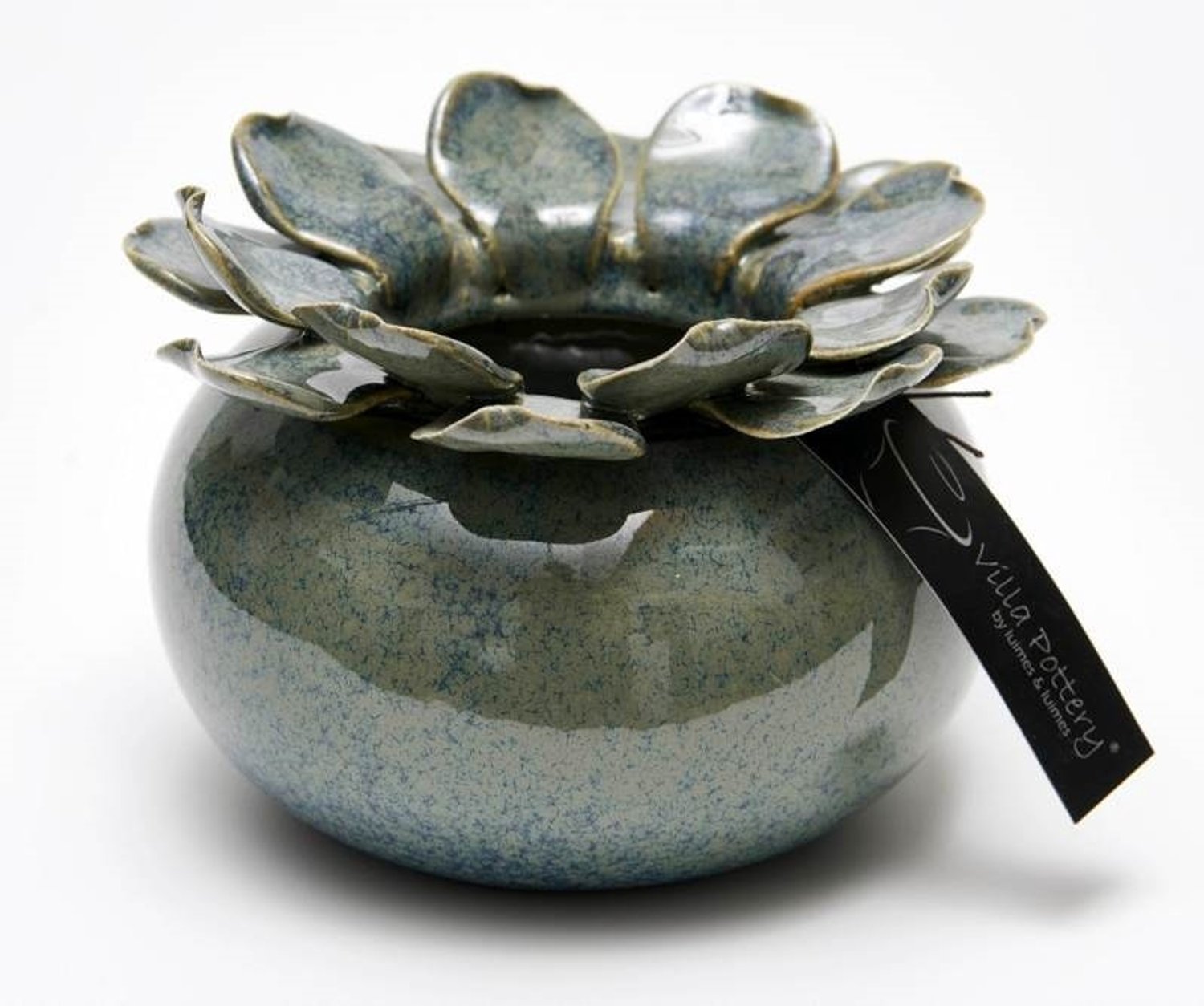 Villa Pottery Madelief vaas Blauw Reactief 14 x 20