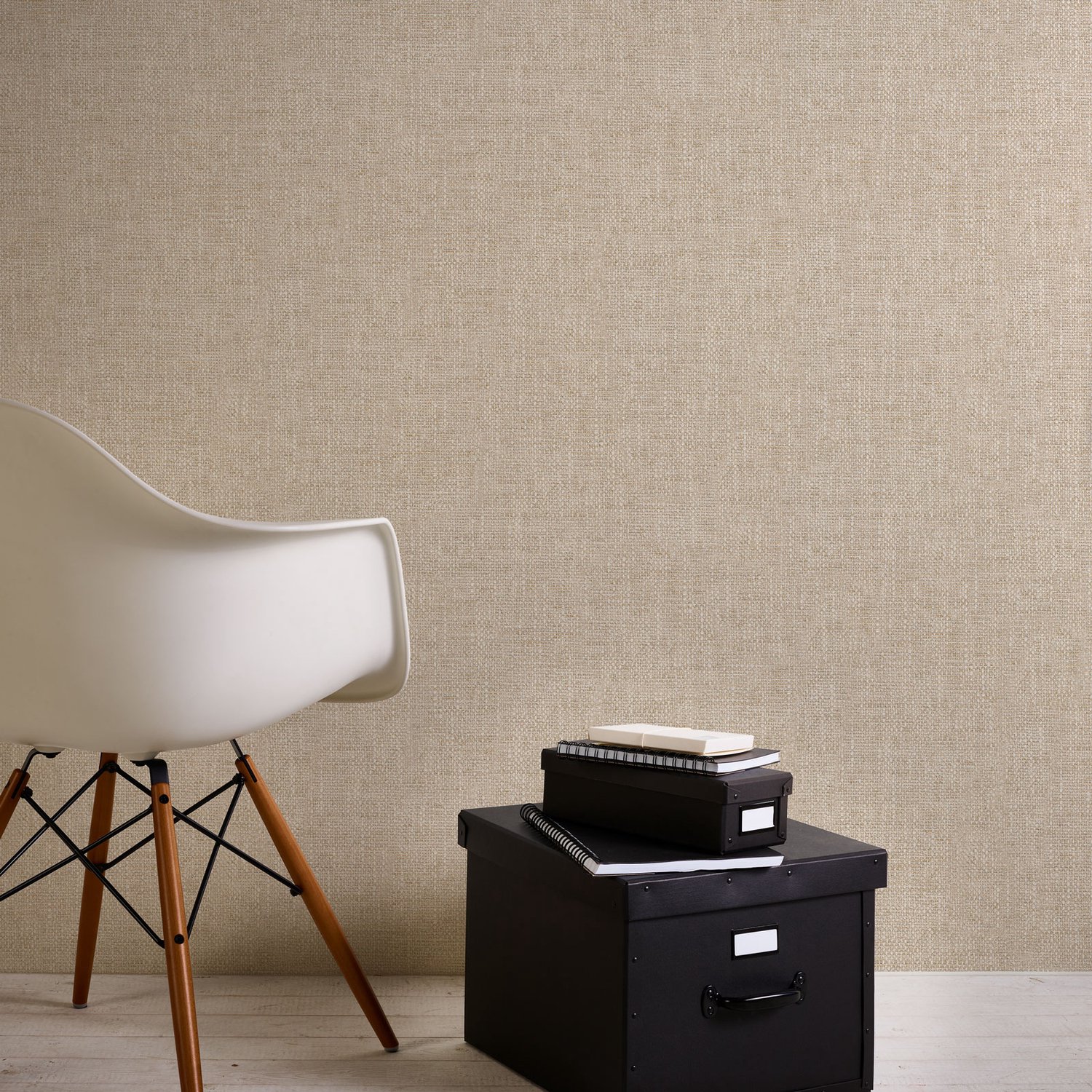 Beige Tapete Jute-Optik | B915061