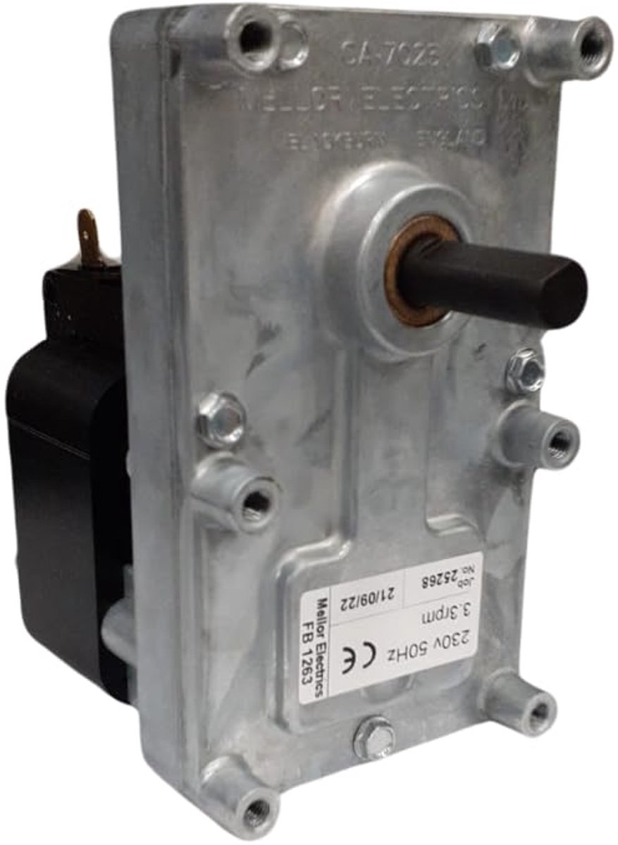 Pelletkachel motor 3,3 rpm - 9,5 mm asdiameter - voor CADEL, MCZ, RED - vervangingsonderdeel - ShopVlot