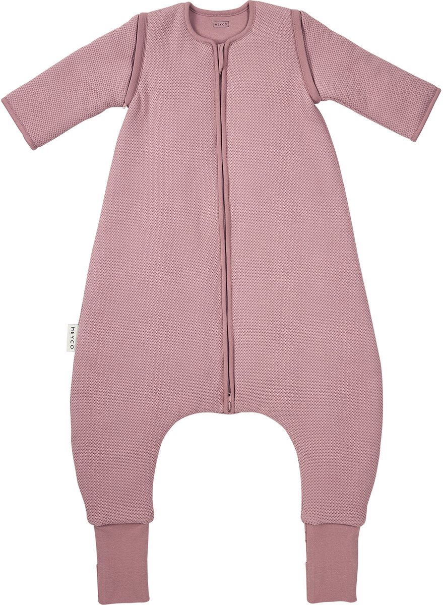 Meyco Baby Studio Collection Classic Slaapoverall Jumper - Afritsbare Mouwen - Purple Pink - 80cm - 2.5 TOG