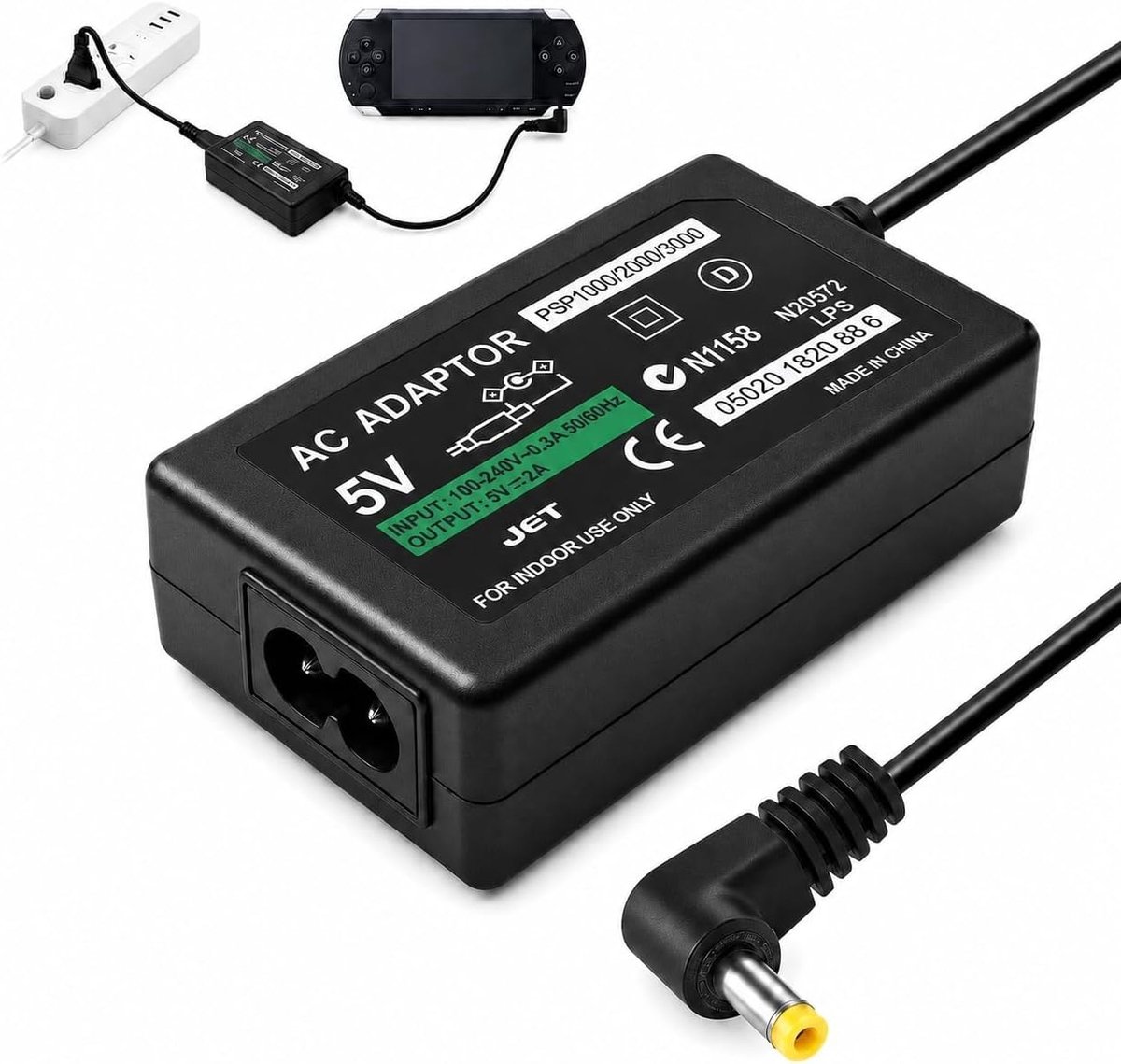 Charger Compatible with Sony PSP, Wall Replacement Adapter, Street Console Charger Power Adapter for PSP Class Slim - ShopVlot