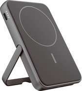 Fresh 'n Rebel Magnetische Powerbank Draadloos - 5000 mAh – Geschikt voor MagSafe Powerbank - Storm Grey