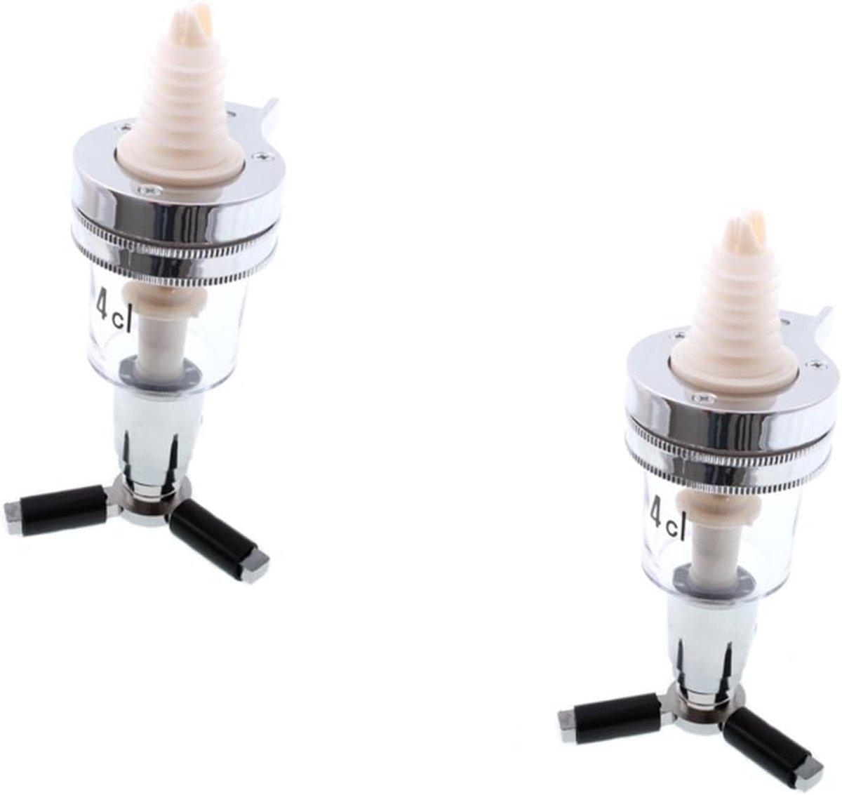 Doseringsapparaat 4 cl - set van 2 - siliconen kurk - ideaal voor jeneverflessen - ShopVlot