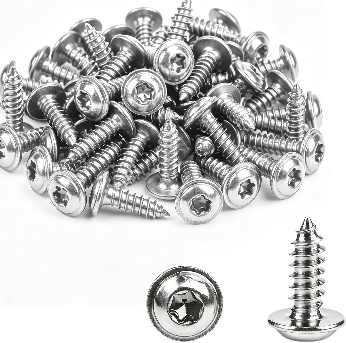 M4x10mm zelftappende schroeven - 304 roestvrij staal - Torx veiligheidschroeven - ideaal voor metaal en hout - ShopVlot