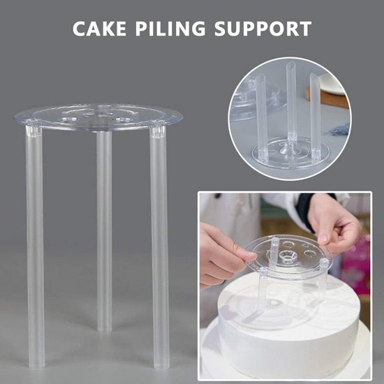 Cake Plates en Cake Layer Supports - Set van 5 Cake Bases in Diverse Maten (3.5/4.7/6.3/7.9/26cm) voor Perfecte Taarten en Gebak — afbeelding 2