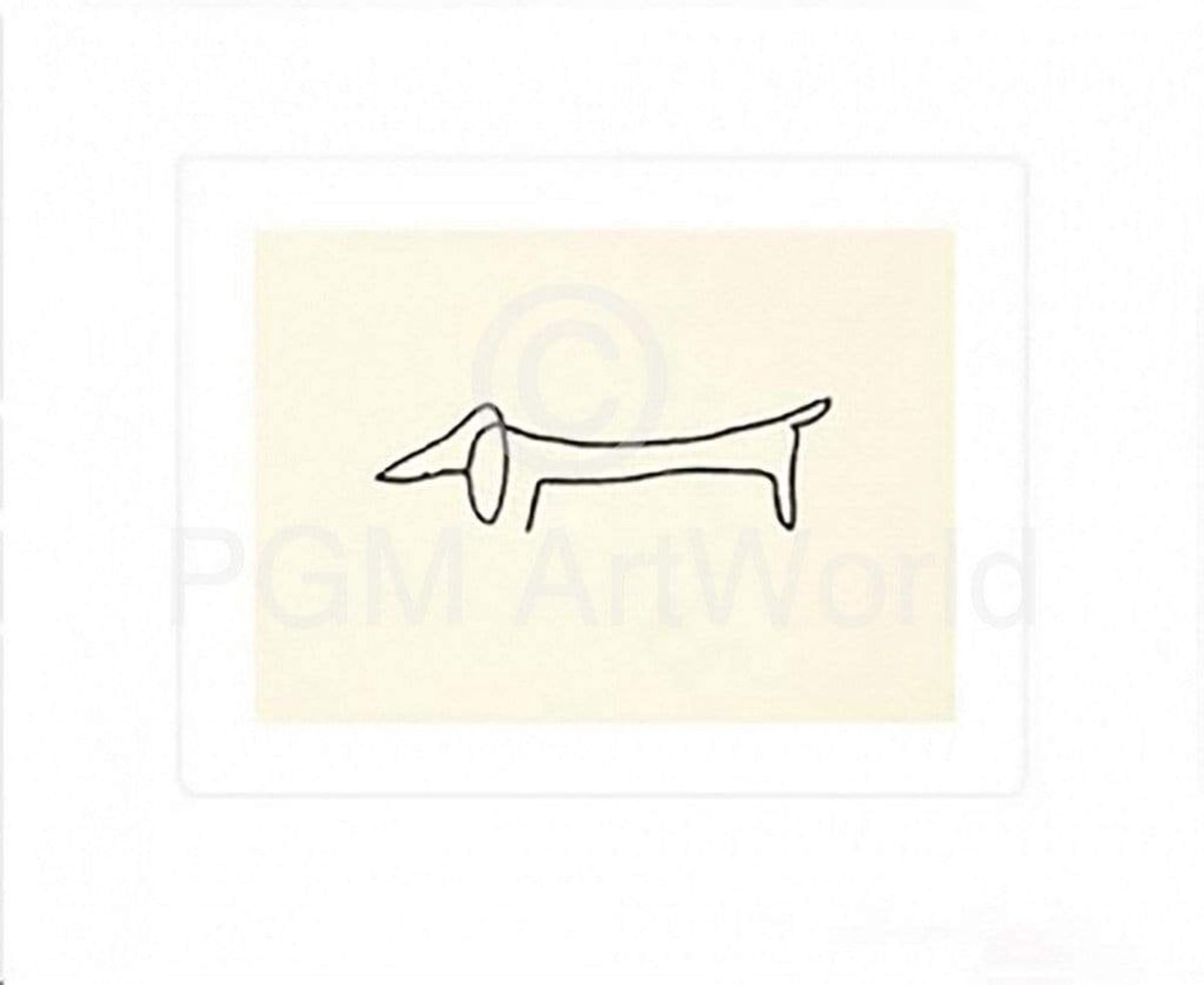 PGM Kunstdruk Pablo Picasso - Le Chien 60x50cm Divers