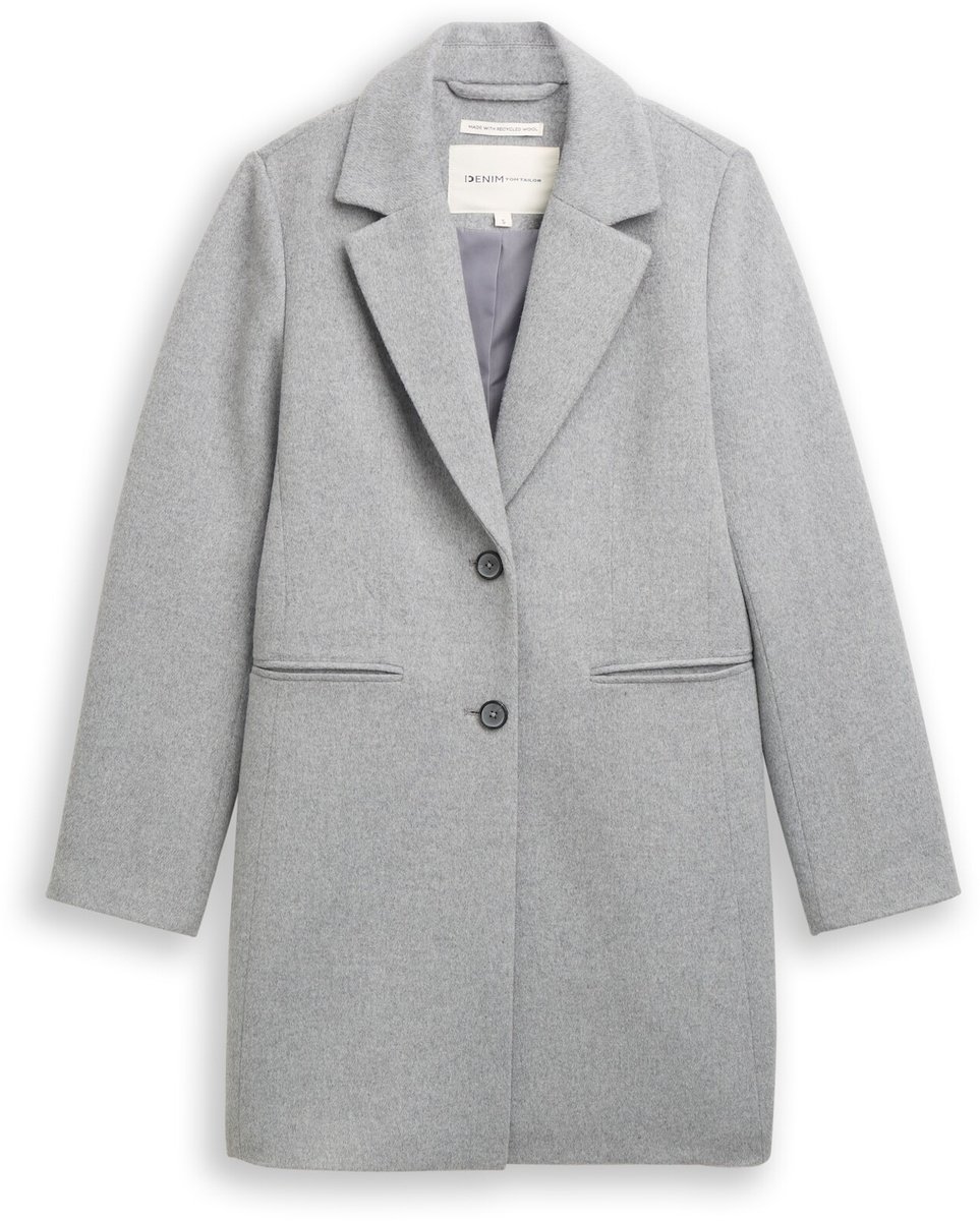 Tom Tailor 1046689 Fitted Jas Grijs S Vrouw
