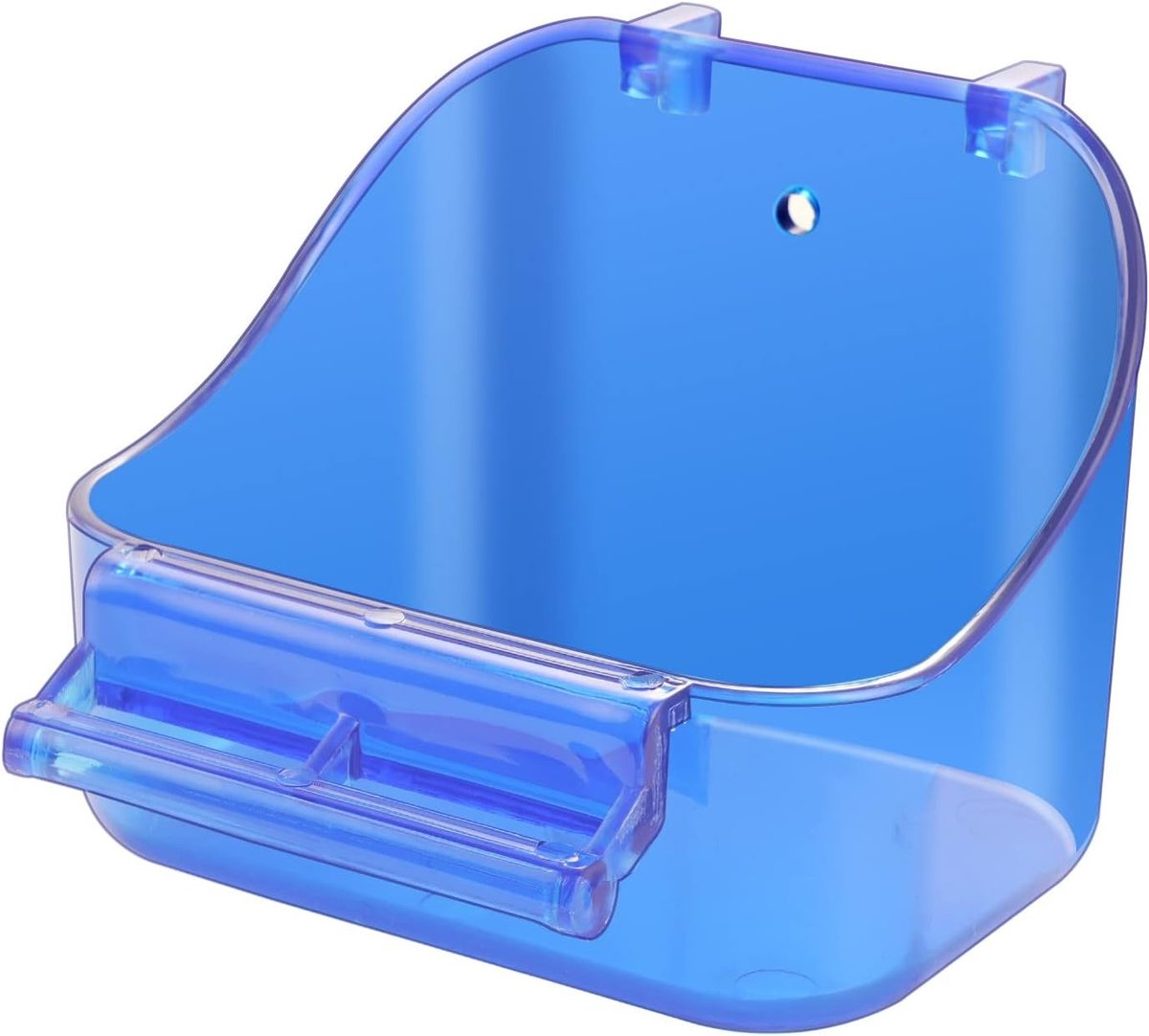 Pet Bird Bath Box voor Vogelkooi - Badkuip voor Papegaaien, Kanaries en Lijsters - Ideaal Vogelaccessoire voor een Verfrissend Bad (1 Stuk Blauw)