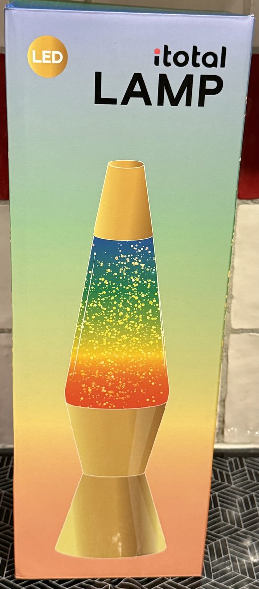 iTotal Lava Lamp - Led - Glitter Goud - Spaceship lamp 37,2 cm hoog! — afbeelding 2