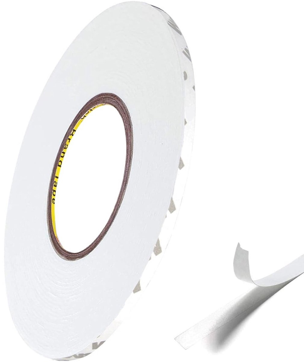 Dubbelzijdige tape, sterk en transparant, 50 m lang, 6 mm breed, 0,15 mm dik, ideaal voor scrapbooken en knutselprojecten