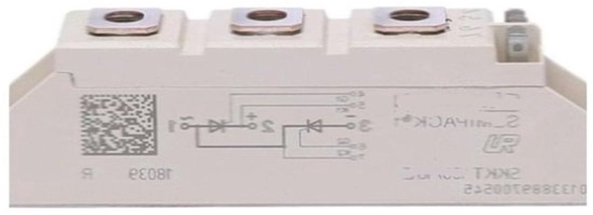 Elektronische beveiligingscomponent - Thyristormoduleonderdeel - Industriële automatisering - IGBT-transistors - 1 x 1 x 1 cm - Zwart