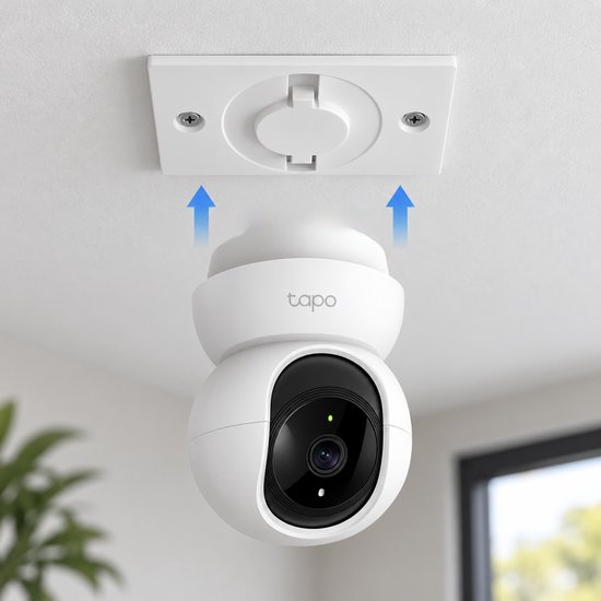 YUOM Plafondbeugel Geschikt voor TP-Link Tapo C200 Beveiligingscamera – Camera Houder – Plafond Mount – Wit — afbeelding 4