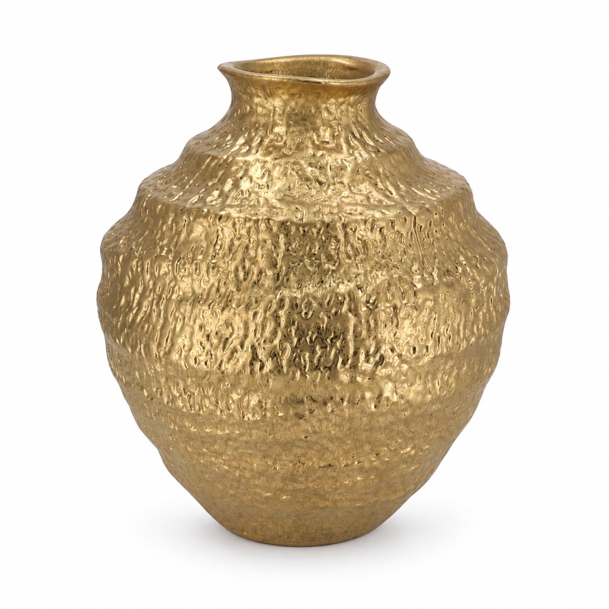 Daan Kromhout - Vaas - Bloemenvaas - Goud - Keramiek - Quinty - Bol - 26x26x26cm