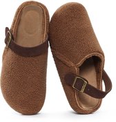 Homaxy - Unisex Clogs - Warme Dames Winter Pantoffels - Comfort Slippers - Met hielbandje - Bruin - 40 - Geschikt voor een voetlengte van 24.8cm