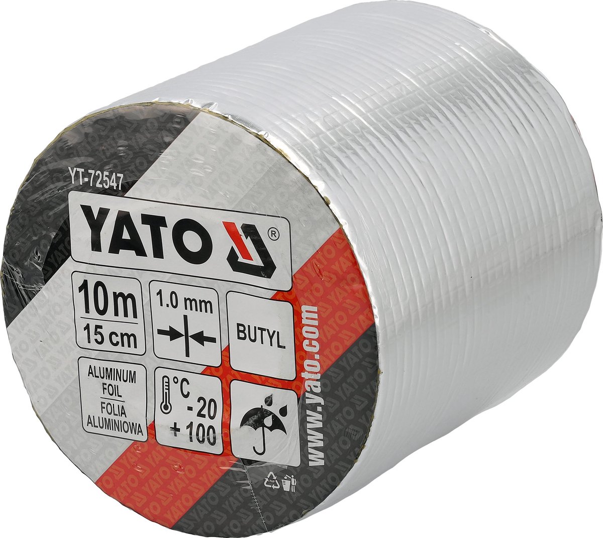 YATO Hoogwaardige 150MM X 10M Butyl Reparatie Tape