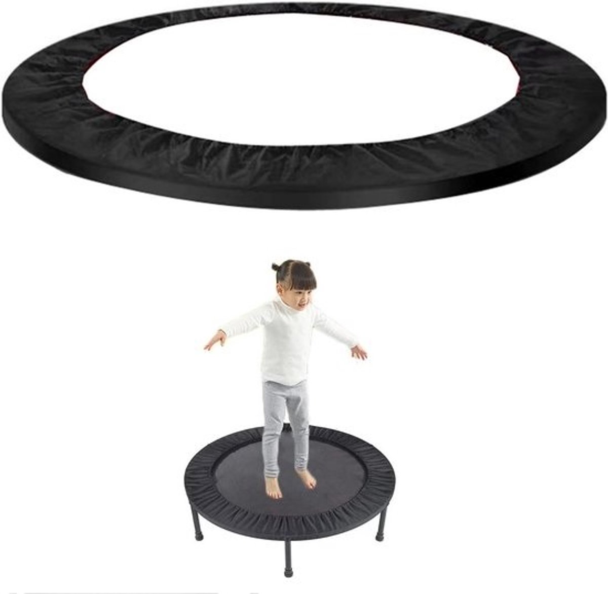 Veiligheidsrand - Trampoline 40 inch - Vervangende 3-laags beschermhoes - Voor mini-trampoline