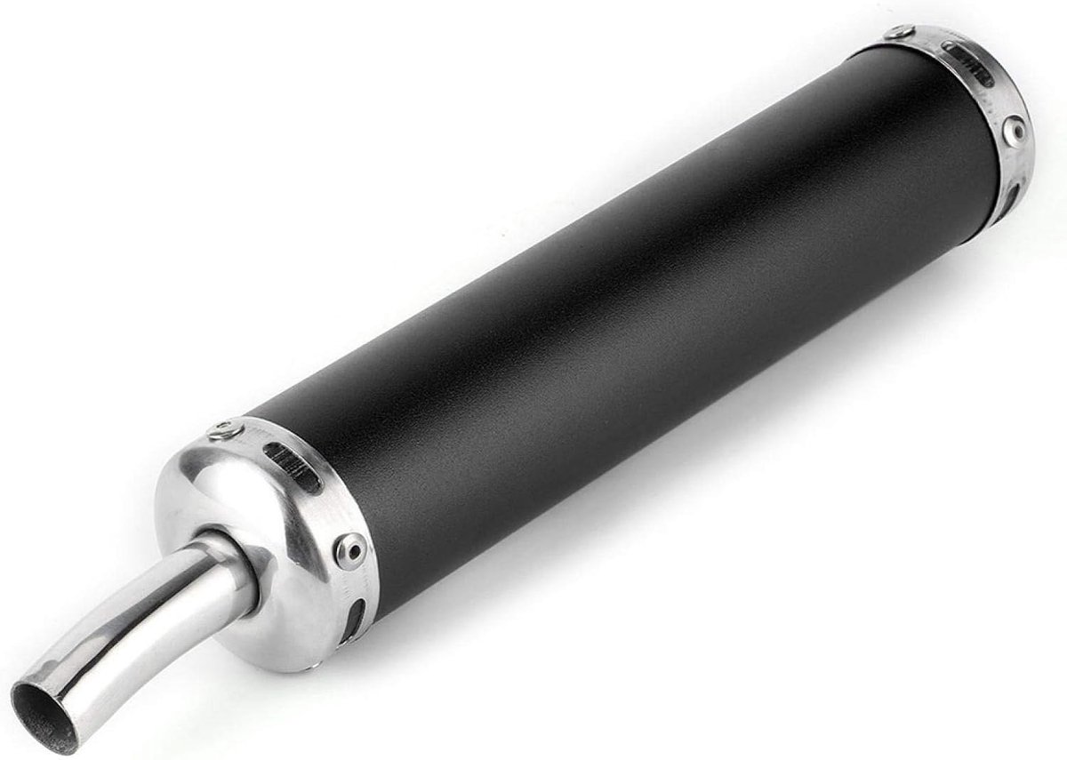 Uitlaatdemper 20mm - Staal - Zwart - Perfecte pasvorm voor 2-takt motorfiets - ShopVlot