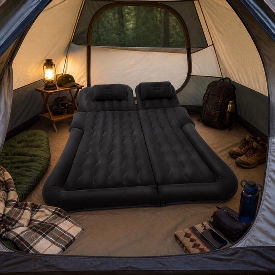 G&G luchtbed - Luchtbedden - Luchtmatras - Auto - 2 persoons - Kofferbak - Achterbank matras - 170x130x12cm - Tot 300kg - Zwart — afbeelding 4