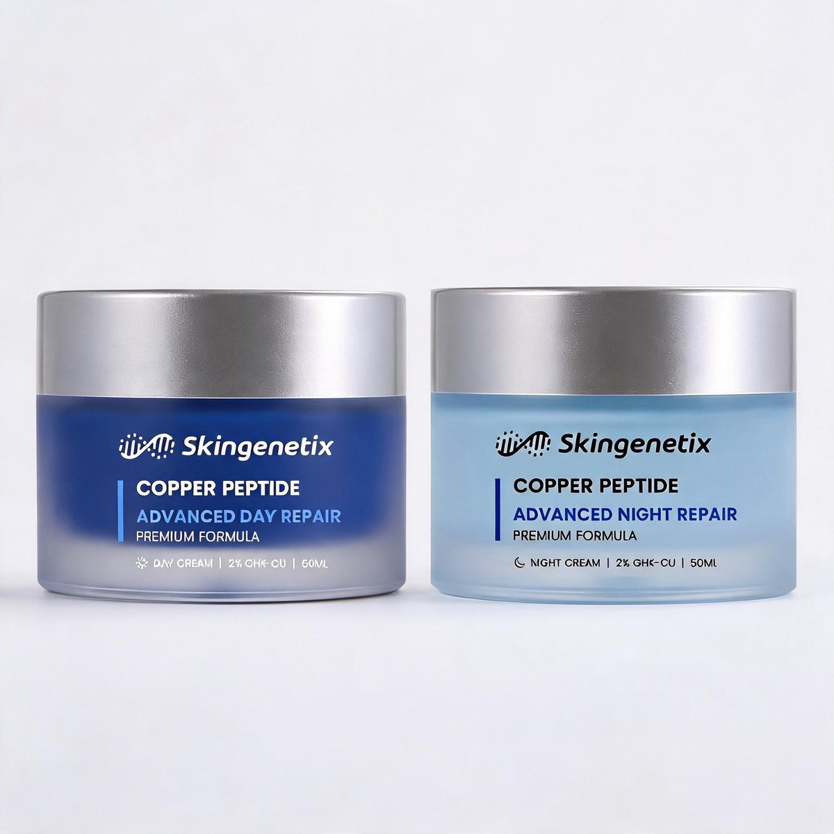 Skingenetix Copper Peptide 2% (GHK-Cu) Dag & Nacht Duo