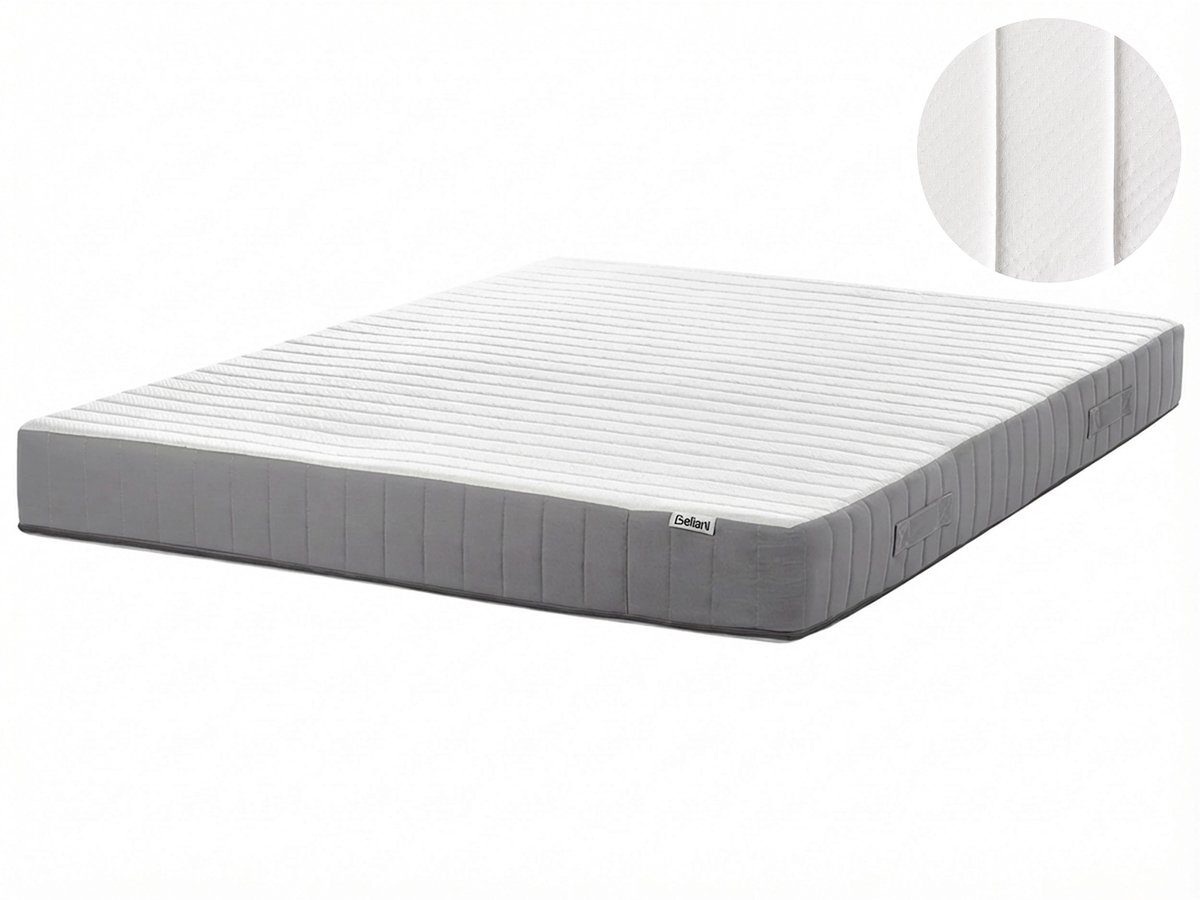 Beliani BREEZ - Pocketveringmatras medium - Wit - 160 x 200 cm - Pocketveren
