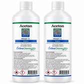 Online chemicalien - Aceton - 2 x 1 L - Reinigingsmiddel - Ontvetter