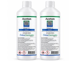 Online chemicalien - Aceton - 2 x 1 L - Reinigingsmiddel - Ontvetter