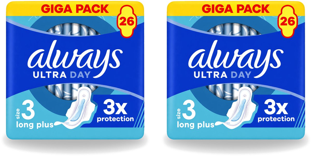 2 x Always - Maandverband - Dag - 26 Maandverband - Voordeelverpakking - 2 stuks