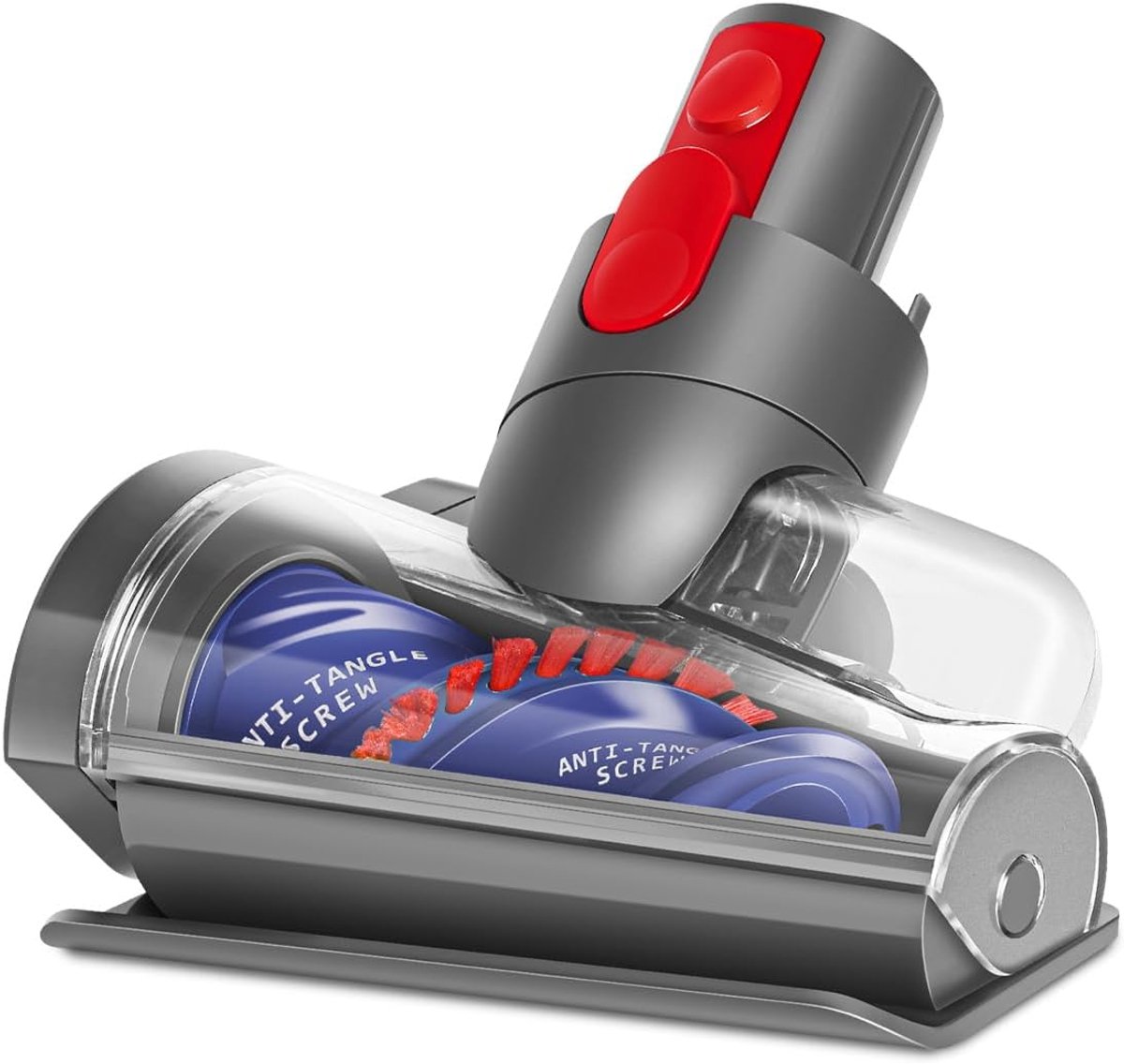 Stofzuigerborstelkop Met Anti-Klitfunctie En Taps Toelopende Borstelrol – Voor Dyson V15 V11 V10 V8 V7 – Dieptereiniging En Zelfreinigend – Compact En Donkergrijs